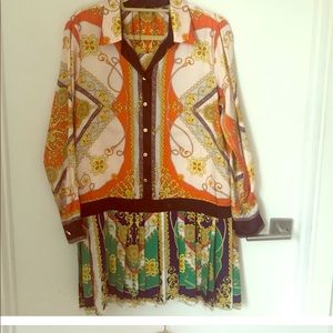 Zara silk scarf dress